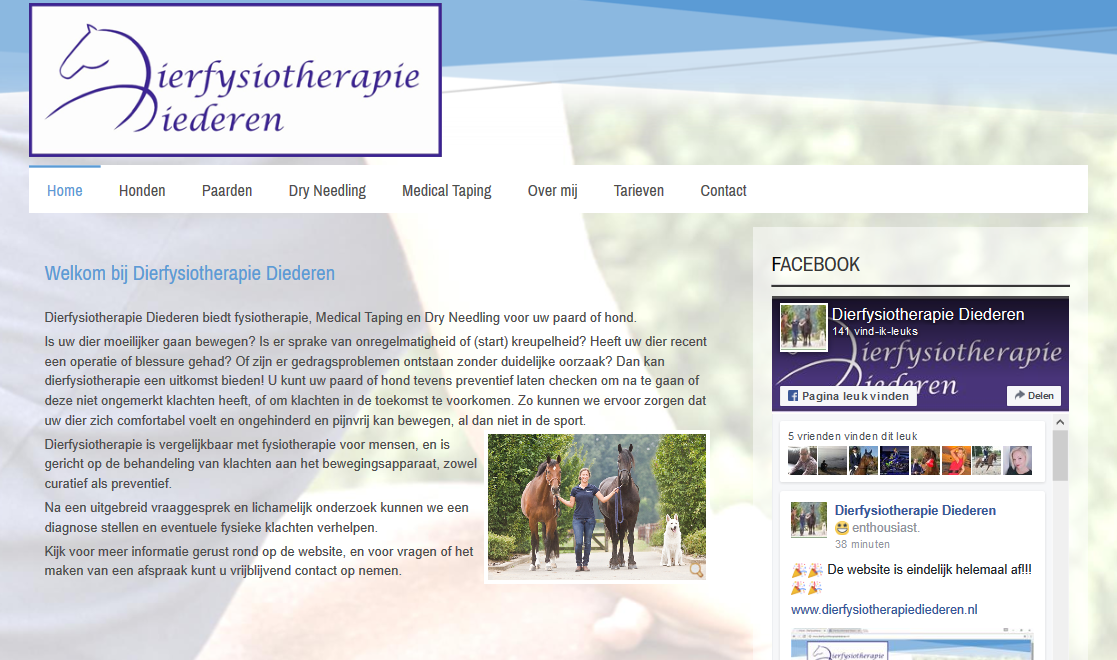 Dierfysiotherapie Diederen Website